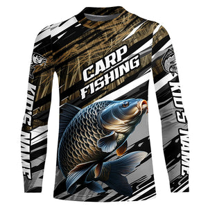 Carp Fishing Grass Camo Custom Long Sleeve Shirts, Carp Uv Fishing Jerseys IPHW6082