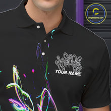 Load image into Gallery viewer, Neon Style Custom Bowling Shirts For Men, Glowing Electric Bowling Team Shirt Bowler Outfits IPHW8001
