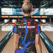 Load image into Gallery viewer, Personalized Colorful Bowling Shirts For Women, Custom Name Bowling Team Jerseys IPHW6181