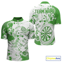 Load image into Gallery viewer, Custom Green Splatter Dartboard Darts Team Shirt For Men, Dart League Jerseys For Players IPHW10598