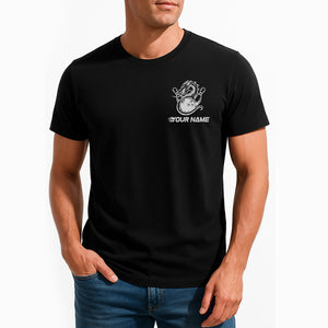 Custom Blue And Red Lightning Dragon Bowling T-Shirts For Men, Bold Team Outfit IPHW9060