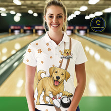 Load image into Gallery viewer, Custom Funny Labrador Retriever Dog Women Bowling Team Shirt, Dog Lovers Bowling Uniform IPHW10208
