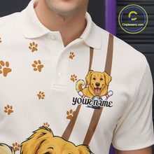 Load image into Gallery viewer, Custom Funny Golden Retriever Dog Men Bowling Team Shirt, Dog Lovers Bowling Uniform IPHW10209