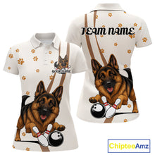 Load image into Gallery viewer, Custom Funny German Shepherd Dog Women Bowling Team Shirt, Dog Lovers Bowling Uniform IPHW10210