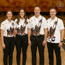 Load image into Gallery viewer, Custom Funny German Shepherd Dog Men Bowling Team Shirt, Dog Lovers Bowling Uniform IPHW10210