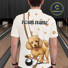 Load image into Gallery viewer, Custom Funny Poodle Dog Men Bowling Team Shirt, Dog Lovers Bowling Uniform IPHW10211