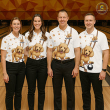 Load image into Gallery viewer, Custom Funny Poodle Dog Men Bowling Team Shirt, Dog Lovers Bowling Uniform IPHW10211