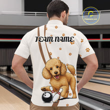 Load image into Gallery viewer, Custom Funny Poodle Dog Men Bowling Team Shirt, Dog Lovers Bowling Uniform IPHW10211