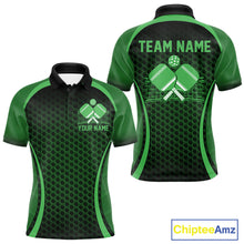 Load image into Gallery viewer, Custom Green Pickleball Shirts For Men, Men's Pickleball Outfit Pickleball Team Shirts IPHW10694