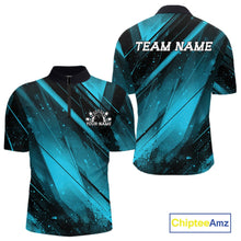Load image into Gallery viewer, Teal and black sports jersey with 'Team Name' text on a white background, featuring Chiptee Amz branding.