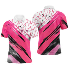 Load image into Gallery viewer, Customized Name Pink Ribbon Breast Cancer Awareness Polo Shirts For Men Outfits IPHW7126