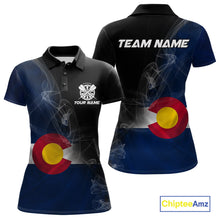 Load image into Gallery viewer, Custom Smoke Flame Colorado Flag Patriotic Darts Shirt For Women, Dart League Team Jerseys IPHW10746