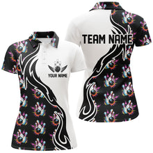 Load image into Gallery viewer, Personalized Colorful Bowling Shirts For Women, Flame Bowling Jerseys Team Bowling Shirts IPHW6946