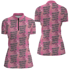 Fearless Against Breast Cancer Custom Polo Shirts, Breast Cancer Awareness Jerseys For Team IPHW7009