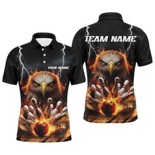 Load image into Gallery viewer, Thunder Lightning Storm Custom Flame Eagle Bowling Shirts For Men, Fire Bowling Jerseys IPHW7581