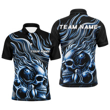 Load image into Gallery viewer, Personalized Multi-Color Flame Skull Bowling Team Shirts, Custom Name Bowling Jerseys For Men And Women IPHW5930