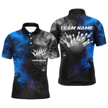 Load image into Gallery viewer, Custom Multi-Color Smoke Bowling Team Shirts For Men And Women, Bowling Polo/ Quarter-Zip Shirts For Bowlers IPHW5931