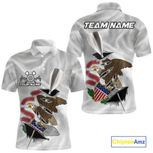 Load image into Gallery viewer, Custom Illinois State Flag Silver Dart Steel Tip Dart Men Polo Shirt, Dart Team Jerseys IPHW10565