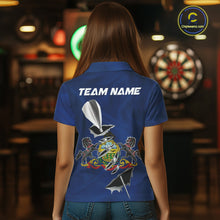 Load image into Gallery viewer, Custom Pennsylvania State Flag Silver Dart Steel Tip Dart Women Polo Shirt, Dart Team Jerseys IPHW10566
