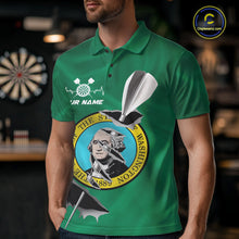 Load image into Gallery viewer, Custom Washington State Flag Silver Dart Steel Tip Dart Men Polo Shirt, Dart Team Jerseys IPHW10569