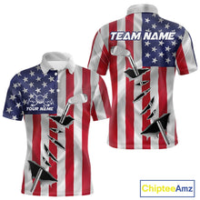Load image into Gallery viewer, Custom US Flag Golf Club Patriotic Golf Team Shirt For Men, American Golfer Outfits IPHW10579
