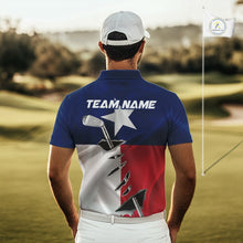 Load image into Gallery viewer, Custom Texas State Flag Golf Club Patriotic Golf Team Shirt For Men, TX Golfer Outfit IPHW10582