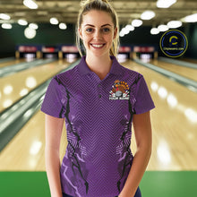 Load image into Gallery viewer, Purple Custom Funny Turkey Bowling Jerseys, Bowling Team League Shirt Women Bowlers Outfit IPHW10811