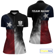 Load image into Gallery viewer, Custom Smoke Flame Texas Flag Patriotic Darts Shirt For Women, Dart League Team Jerseys IPHW10631