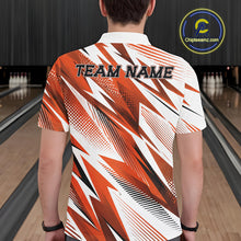 Load image into Gallery viewer, Person wearing a custom bowling shirt with 'TEAM NAME' on the back in a bowling alley.