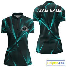 Load image into Gallery viewer, Teal and black sports jersey with 'TEAM NAME' text on a white background