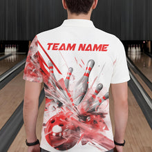 Load image into Gallery viewer, Custom Black And Red Men Bowling Team Shirts, Bowling League Shirt Bowlers Outfit IPHW10782
