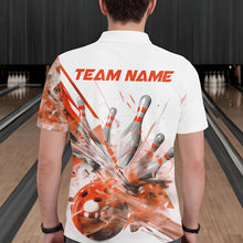 Load image into Gallery viewer, Custom Black And Orange Men Bowling Team Shirts, Bowling League Shirt Bowlers Outfit IPHW10785