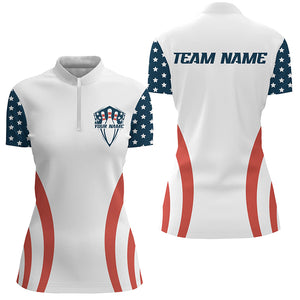 Custom American Flag Bowling Team Jerseys, Patriotic Bowling Tournament Bowling Team Shirts IPHW6613
