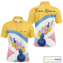 Load image into Gallery viewer, Custom Patchwork Quilt Style Bowling Men Polo Shirt, Polka Dots Bowling Jerseys IPHW11040