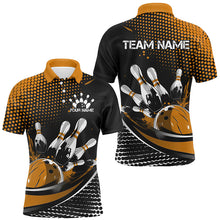 Load image into Gallery viewer, Black And Yellow Custom Bowling Team Jerseys, Bowling League Shirts For Men, Bowlers Outfits IPHW7277