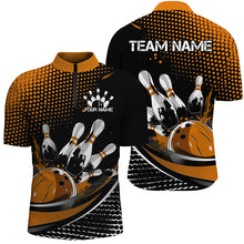 Load image into Gallery viewer, Black And Yellow Custom Bowling Team Jerseys, Bowling League Shirts For Men, Bowlers Outfits IPHW7277