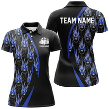 Load image into Gallery viewer, Blue Flame Bowling Ball Pattern Custom Bowling Shirts For Men, Fire Bowling League Outfits IPHW6735