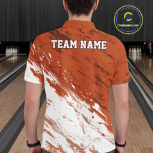 Load image into Gallery viewer, Person wearing a custom bowling shirt with 'TEAM NAME' on the back in a bowling alley.