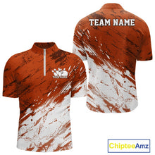 Load image into Gallery viewer, Orange and white sports jersey with 'Team Name' and 'Your Name' text on a white background