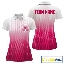 Load image into Gallery viewer, Custom Name Pink Bowling Jerseys For Women, Bowling League Polo Shirt Bowler Outift IPHW10655