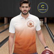 Load image into Gallery viewer, Custom Name Orange Bowling Jerseys For Men, Bowling League Polo Shirt Bowler Outift IPHW10659