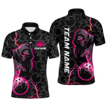 Load image into Gallery viewer, Custom Multi-Color Skull Bowling Team Shirts For Men, Women And Kids, Bowling Polo, Quarter-Zip Shirts For Bowler IPHW5914