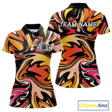 Load image into Gallery viewer, Colorful polo shirt with abstract design and 'Team Name' text on a white background