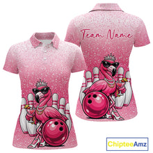 Load image into Gallery viewer, Sassy Classy Flamingo Queen Custom Women Bowling Polo Shirts, Slay Ladies Outfits IPHW11024