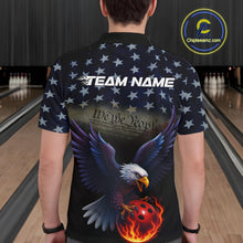 Load image into Gallery viewer, Custom Patriotic We The People Eagle Bowling Team Shirt For Men, Bowling League Shirt IPHW10200