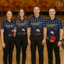 Load image into Gallery viewer, Custom Patriotic We The People Eagle Bowling Team Shirt For Men, Bowling League Shirt IPHW10200