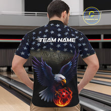 Load image into Gallery viewer, Custom Patriotic We The People Eagle Bowling Team Shirt For Men, Bowling League Shirt IPHW10200