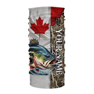 Bass Fishing Canada Flag Camo Custom name All over print shirts - personalized fishing gifts NQS541