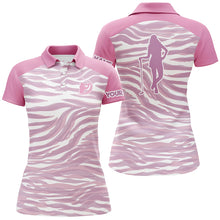 Load image into Gallery viewer, Pink Womens Golf Polo Shirts custom Pink Golf Shirt For Ladies, Gifts for Golf lovers NQS6798