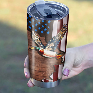 1PC American Duck Hunting To my Dad Hunter Custom Tumbler Cup Personalized hunting gift for dad NQSD119